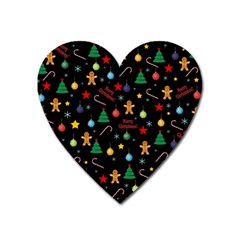 Christmas pattern Heart Magnet