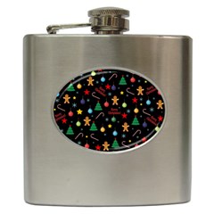 Christmas pattern Hip Flask (6 oz)