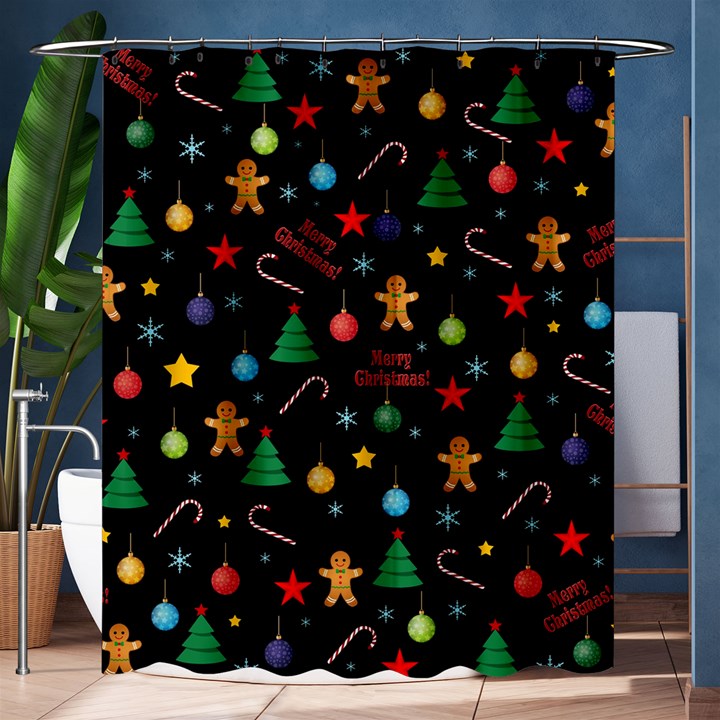 Christmas pattern Shower Curtain 60  x 72  (Medium) 