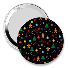 Christmas pattern 3  Handbag Mirrors