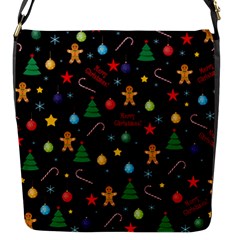 Christmas pattern Flap Messenger Bag (S)