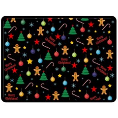 Christmas pattern Double Sided Fleece Blanket (Large) 