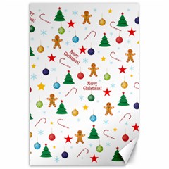 Christmas Pattern Canvas 24  X 36  by Valentinaart