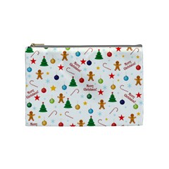 Christmas Pattern Cosmetic Bag (medium)  by Valentinaart