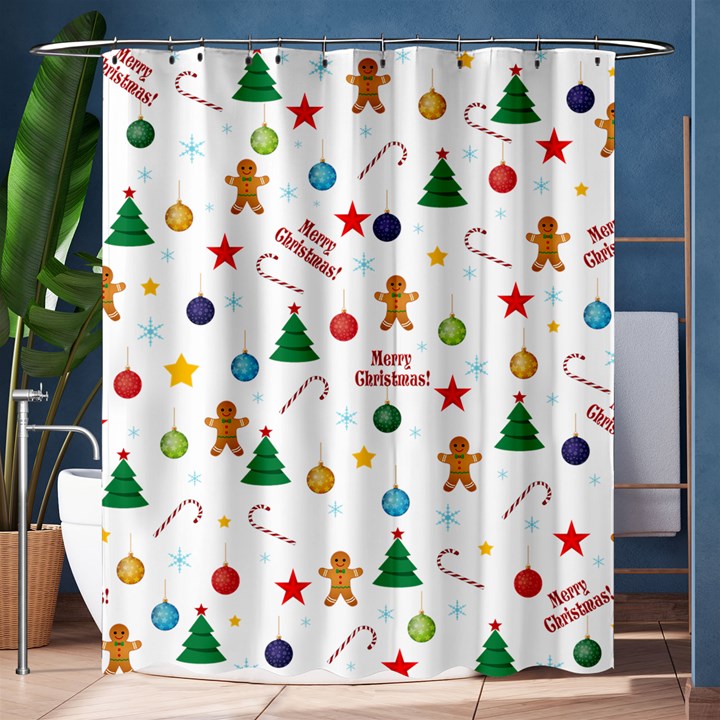 Christmas pattern Shower Curtain 60  x 72  (Medium) 