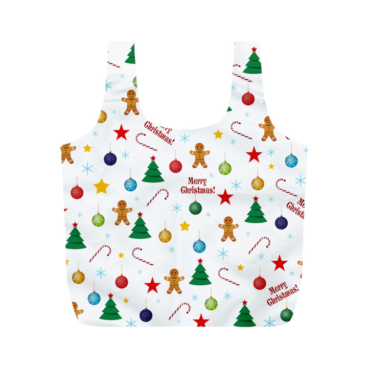 Christmas pattern Full Print Recycle Bags (M) 