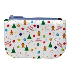 Christmas Pattern Large Coin Purse by Valentinaart