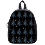 Christmas tree - pattern School Bag (Small) Front