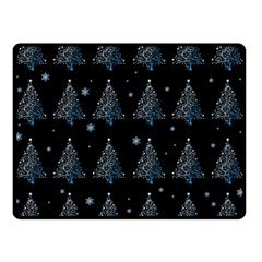 Christmas Tree - Pattern Double Sided Fleece Blanket (small)  by Valentinaart