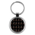 Christmas tree - pattern Key Chains (Round)  Front