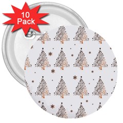 Christmas tree - pattern 3  Buttons (10 pack) 