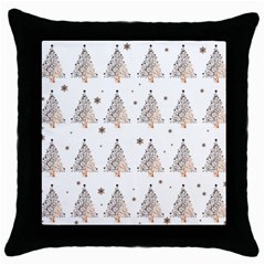 Christmas tree - pattern Throw Pillow Case (Black)