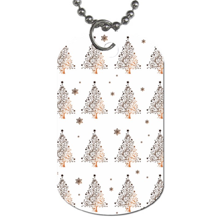 Christmas tree - pattern Dog Tag (Two Sides)