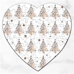 Christmas tree - pattern Jigsaw Puzzle (Heart) Front