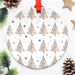 Christmas tree - pattern Round Ornament (Two Sides) Front