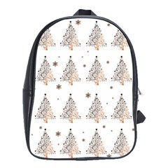 Christmas tree - pattern School Bag (Large)