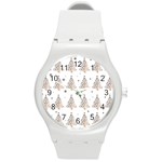 Christmas tree - pattern Round Plastic Sport Watch (M) Front