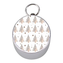 Christmas tree - pattern Mini Silver Compasses