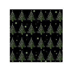 Christmas Tree - Pattern Small Satin Scarf (square) by Valentinaart