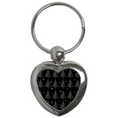 Christmas Tree - Pattern Key Chains (heart)  by Valentinaart