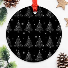 Christmas Tree - Pattern Round Ornament (two Sides)