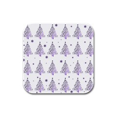 Christmas Tree - Pattern Rubber Square Coaster (4 Pack)  by Valentinaart