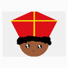 Cutieful Kids Art Funny Zwarte Piet Friend Of St  Nicholas Wearing His Miter Large Glasses Cloth by yoursparklingshop