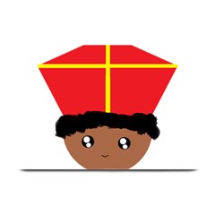 Cutieful Kids Art Funny Zwarte Piet Friend Of St  Nicholas Wearing His Miter Plate Mats by yoursparklingshop