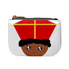 Cutieful Kids Art Funny Zwarte Piet Friend Of St  Nicholas Wearing His Miter Mini Coin Purses by yoursparklingshop