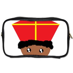 Cutieful Kids Art Funny Zwarte Piet Friend Of St  Nicholas Wearing His Miter Toiletries Bags by yoursparklingshop