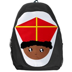 Cutieful Kids Art Funny Zwarte Piet Friend Of St  Nicholas Wearing His Miter Backpack Bag by yoursparklingshop