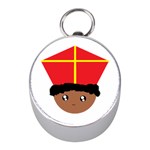 Cutieful Kids Art Funny Zwarte Piet Friend of St  Nicholas wearing his Miter Mini Silver Compasses Front