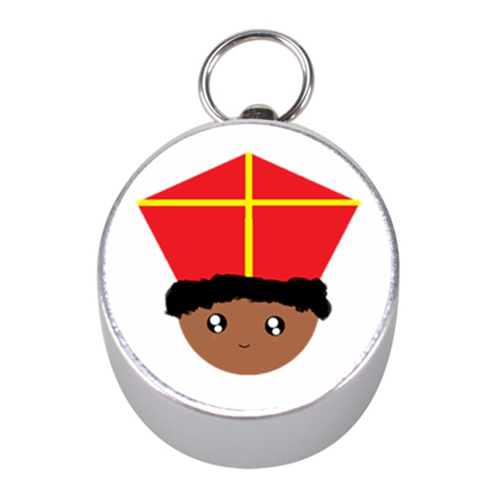 Cutieful Kids Art Funny Zwarte Piet Friend of St  Nicholas wearing his Miter Mini Silver Compasses