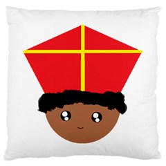 Cutieful Kids Art Funny Zwarte Piet Friend Of St  Nicholas Wearing His Miter Standard Flano Cushion Case (one Side) by yoursparklingshop