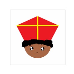 Cutieful Kids Art Funny Zwarte Piet Friend Of St  Nicholas Wearing His Miter Small Satin Scarf (square) by yoursparklingshop