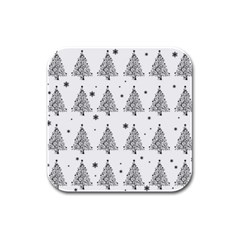 Christmas Tree - Pattern Rubber Square Coaster (4 Pack)  by Valentinaart