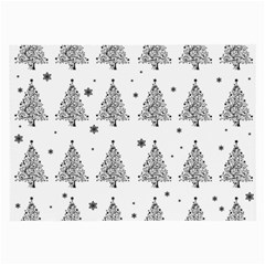 Christmas Tree - Pattern Large Glasses Cloth by Valentinaart