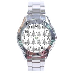 Christmas Tree - Pattern Stainless Steel Analogue Watch by Valentinaart