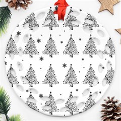 Christmas Tree - Pattern Ornament (round Filigree)