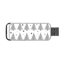 Christmas Tree - Pattern Portable Usb Flash (one Side) by Valentinaart