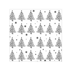 Christmas Tree - Pattern Small Satin Scarf (square) by Valentinaart