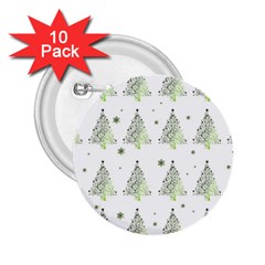 Christmas Tree - Pattern 2 25  Buttons (10 Pack)  by Valentinaart