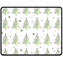 Christmas Tree - Pattern Fleece Blanket (medium)  by Valentinaart