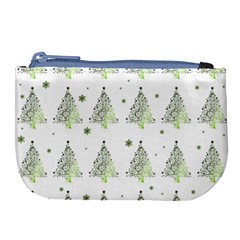 Christmas Tree - Pattern Large Coin Purse by Valentinaart