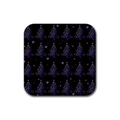 Christmas Tree - Pattern Rubber Square Coaster (4 Pack)  by Valentinaart