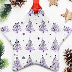 Christmas Tree - Pattern Star Ornament (two Sides)