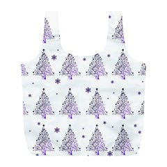 Christmas Tree - Pattern Full Print Recycle Bags (l)  by Valentinaart