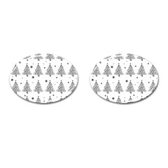 Christmas Tree - Pattern Cufflinks (oval) by Valentinaart