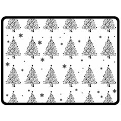 Christmas Tree - Pattern Double Sided Fleece Blanket (large)  by Valentinaart