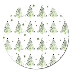 Christmas Tree - Pattern Magnet 5  (round) by Valentinaart